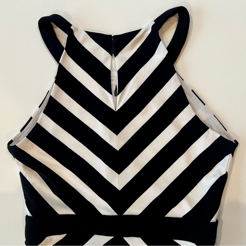 White House Black Market Striped Maxi Dress XXS Stretchy - Picture 8 of 11